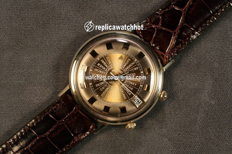 Jaeger-LeCoultre Mens watch Unisex Manual winding Yellow gold K911 World Time Alarm