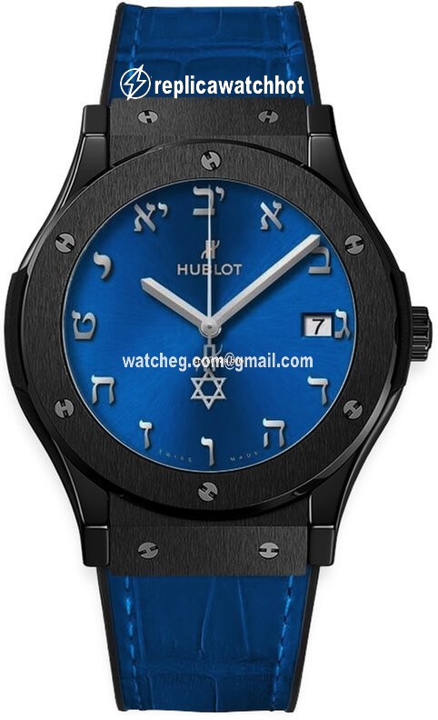 Hublot Classic Fusion Blue Mens watch Unisex Automatic Ceramic 511.cm.7170.lr.isl18 Israel 70th Anniversary