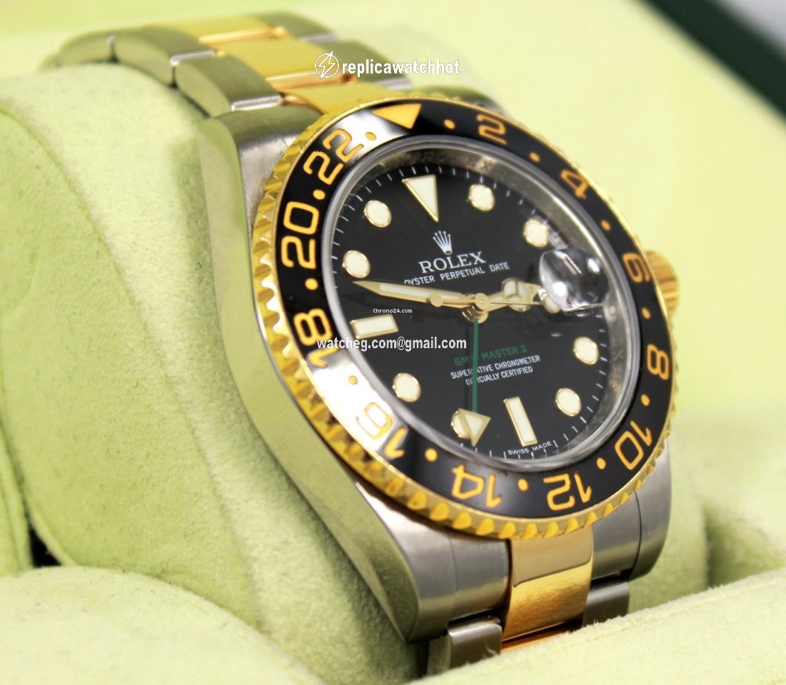 Rolex GMT-Master II Mens watch Unisex Gold Steel Automatic 116713 LN