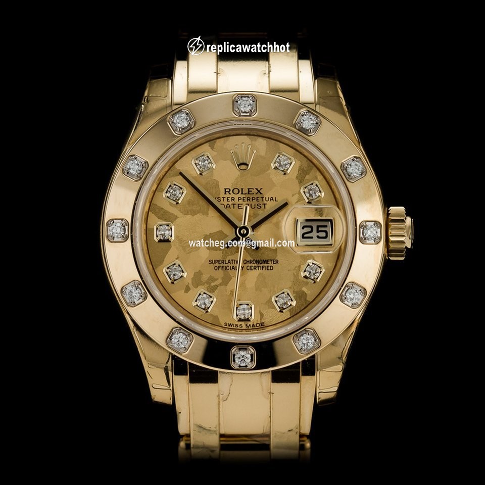 Rolex Lady-Datejust Pearlmaster Womens watch Yellow gold Automatic 80318