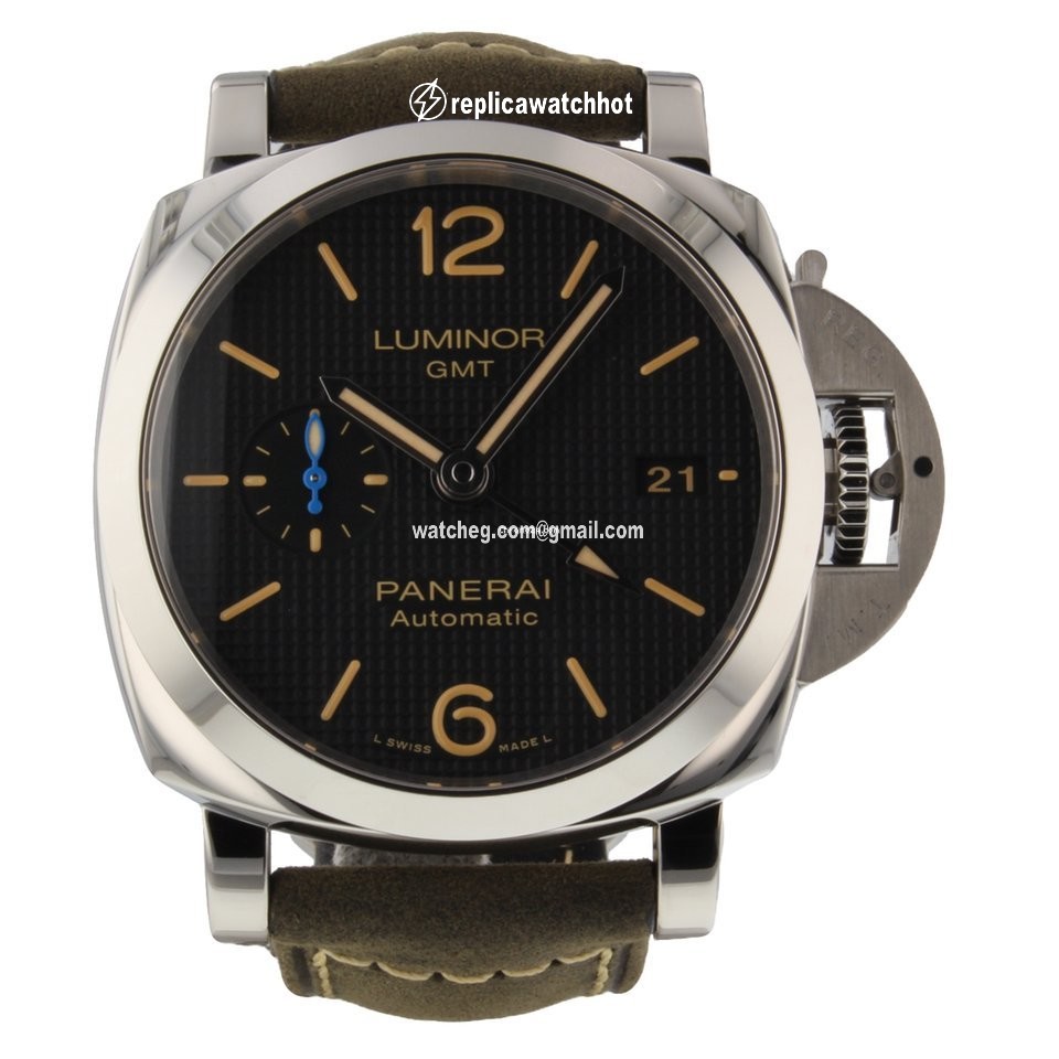 Panerai Luminor 1950 3 Days GMT Automatic Mens watch Unisex Automatic Steel PAM01535