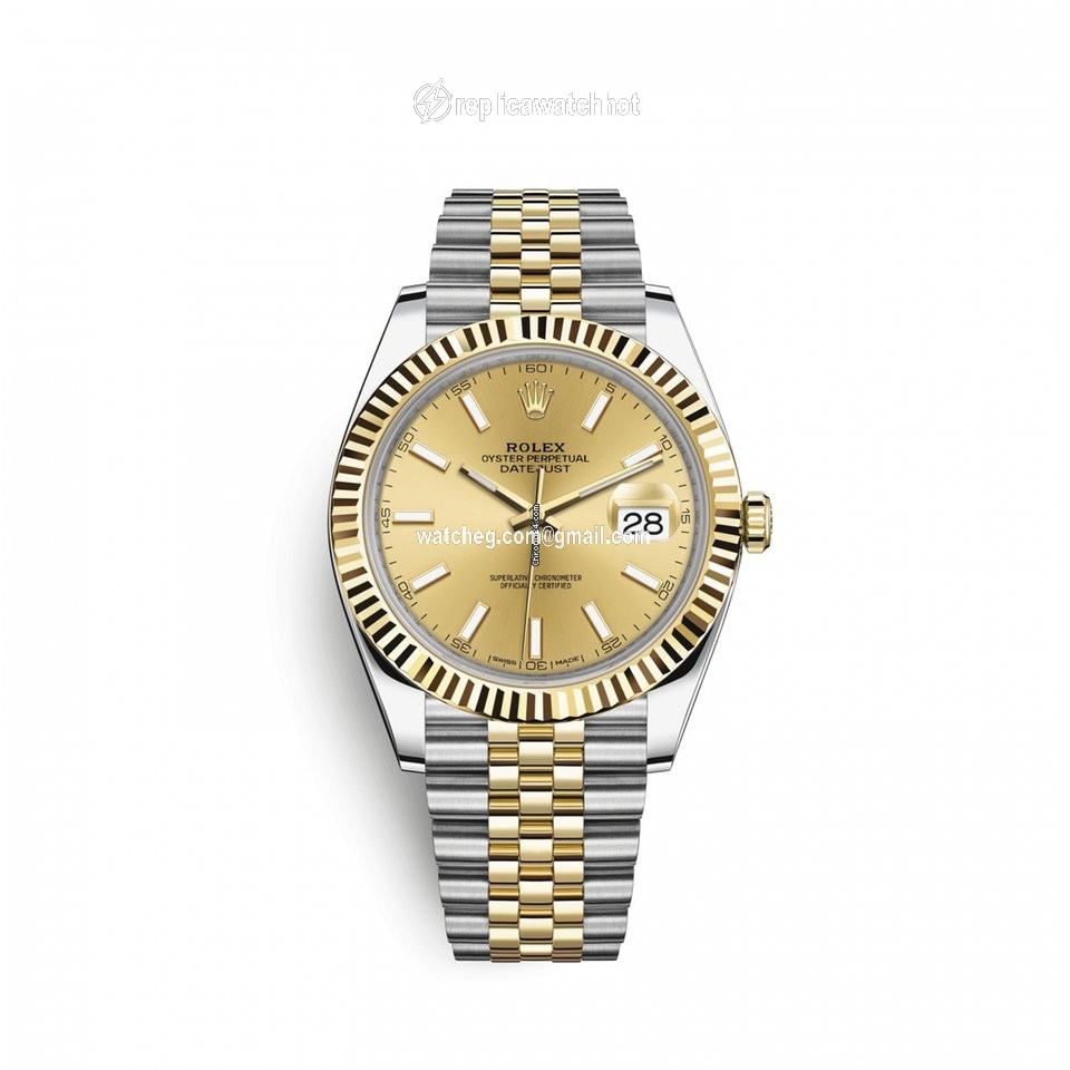 Rolex Datejust 41 Mens watch Unisex Gold Steel Automatic 1263330010