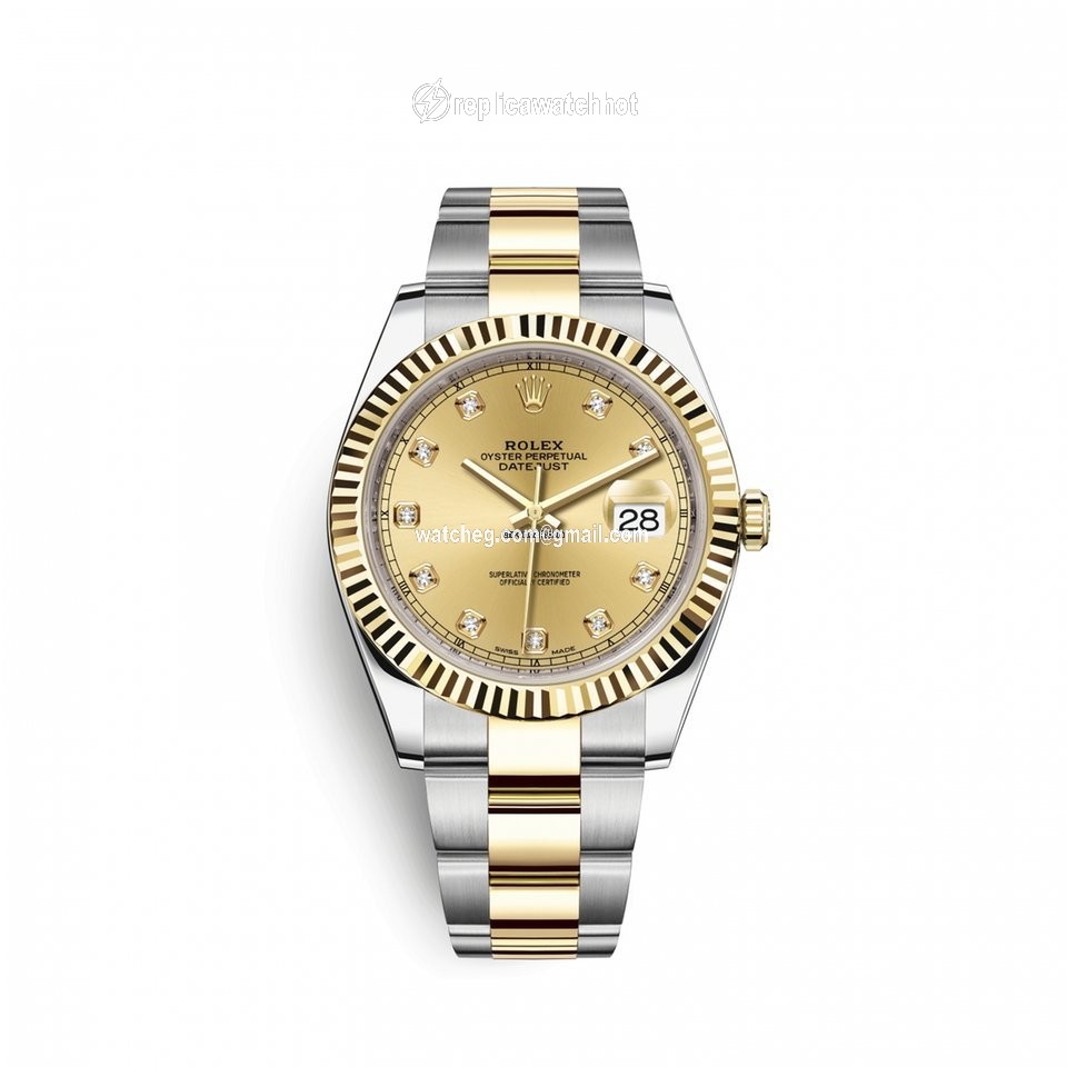 Rolex Datejust 41 Mens watch Unisex Gold Steel Automatic 1263330011