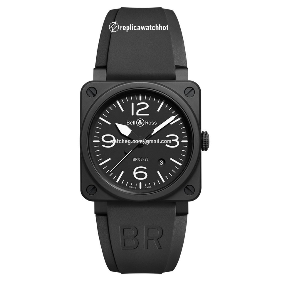 Bell & Ross BR 03-92 Ceramic Mens watch Unisex Automatic Ceramic BR0392BLCE