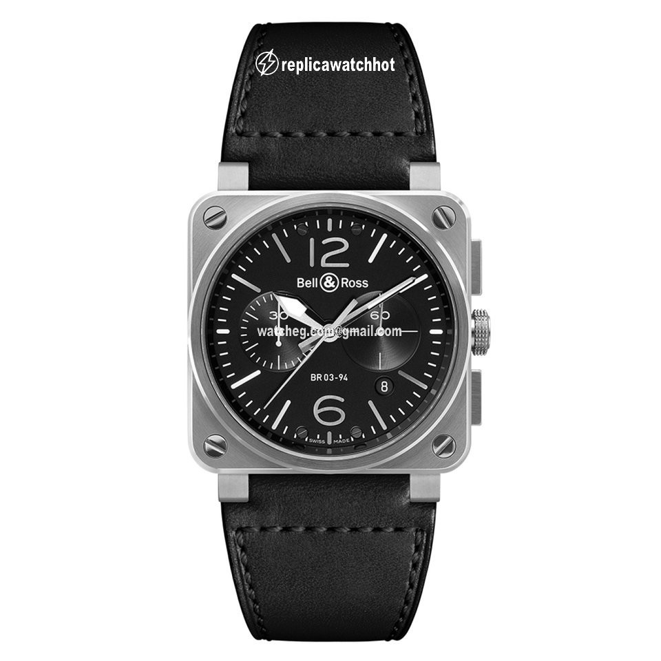 Bell & Ross BR 03-94 Chronographe Mens watch Unisex Automatic Steel BR0394BLSI SCA