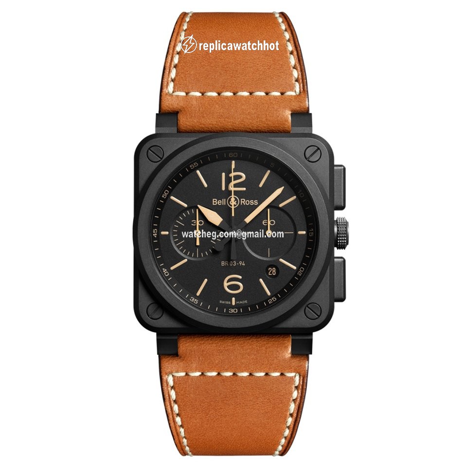 Bell & Ross BR 03-94 Chronographe Mens watch Unisex Automatic Ceramic BR0394HERICE