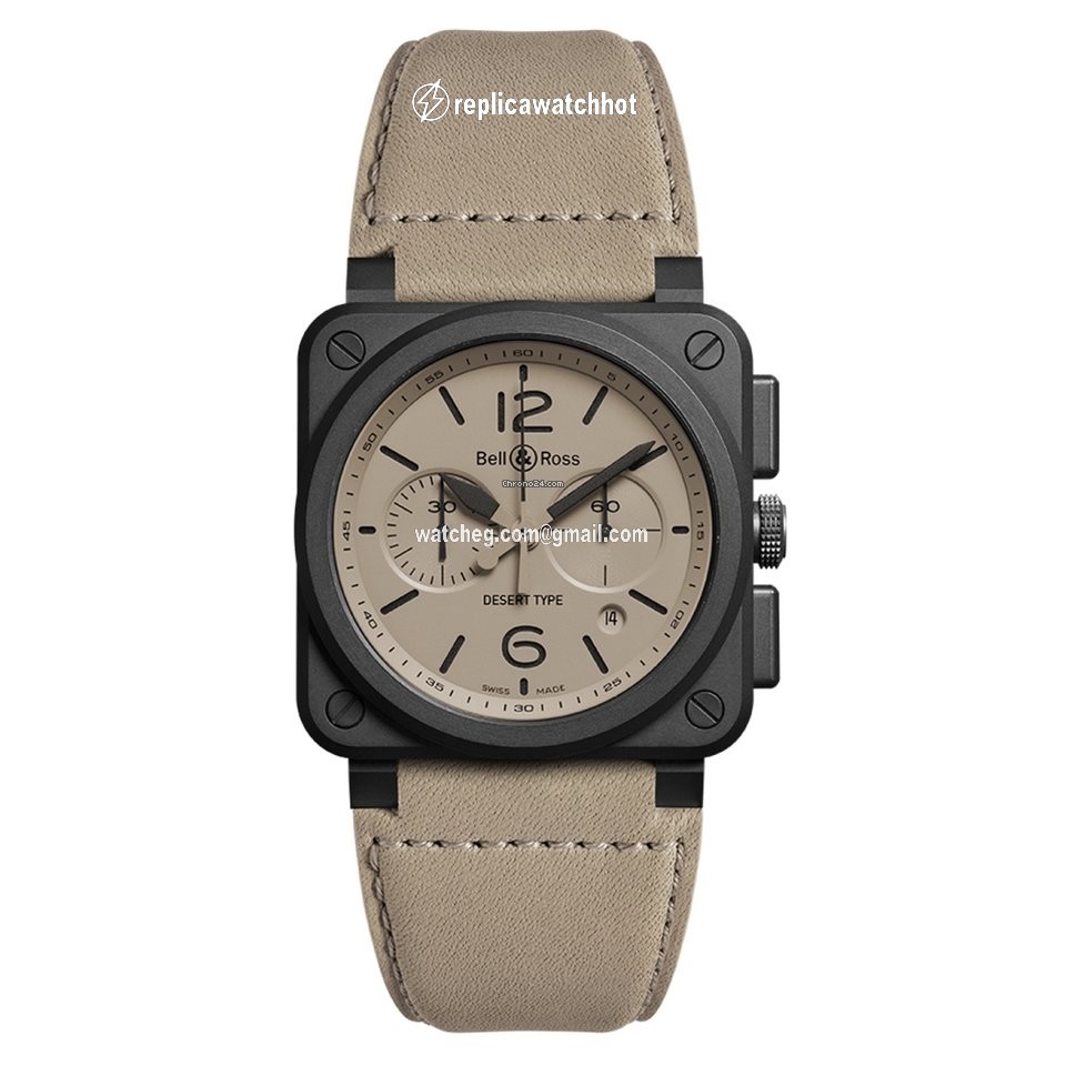 Bell & Ross BR 03-94 Chronographe Mens watch Unisex Automatic Ceramic BR0394DESERTCE