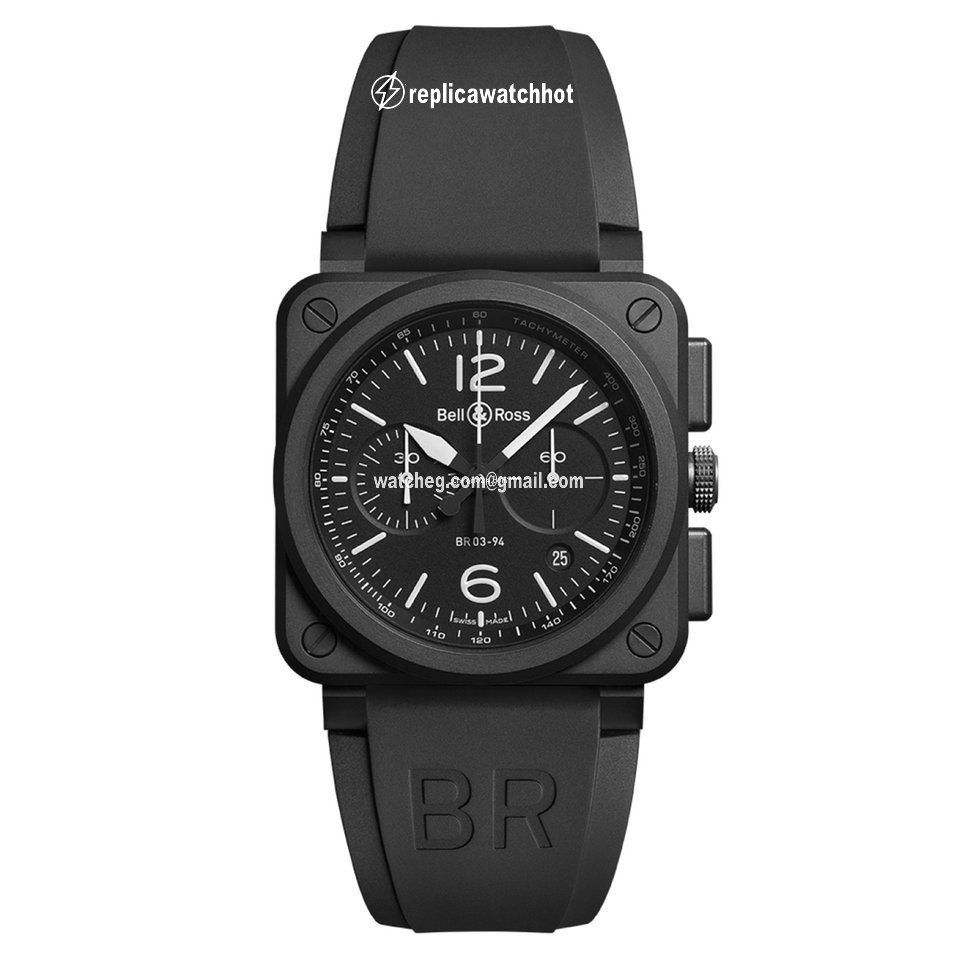 Bell & Ross BR 03-94 Chronographe Mens watch Unisex Automatic Ceramic BR0394BLCE