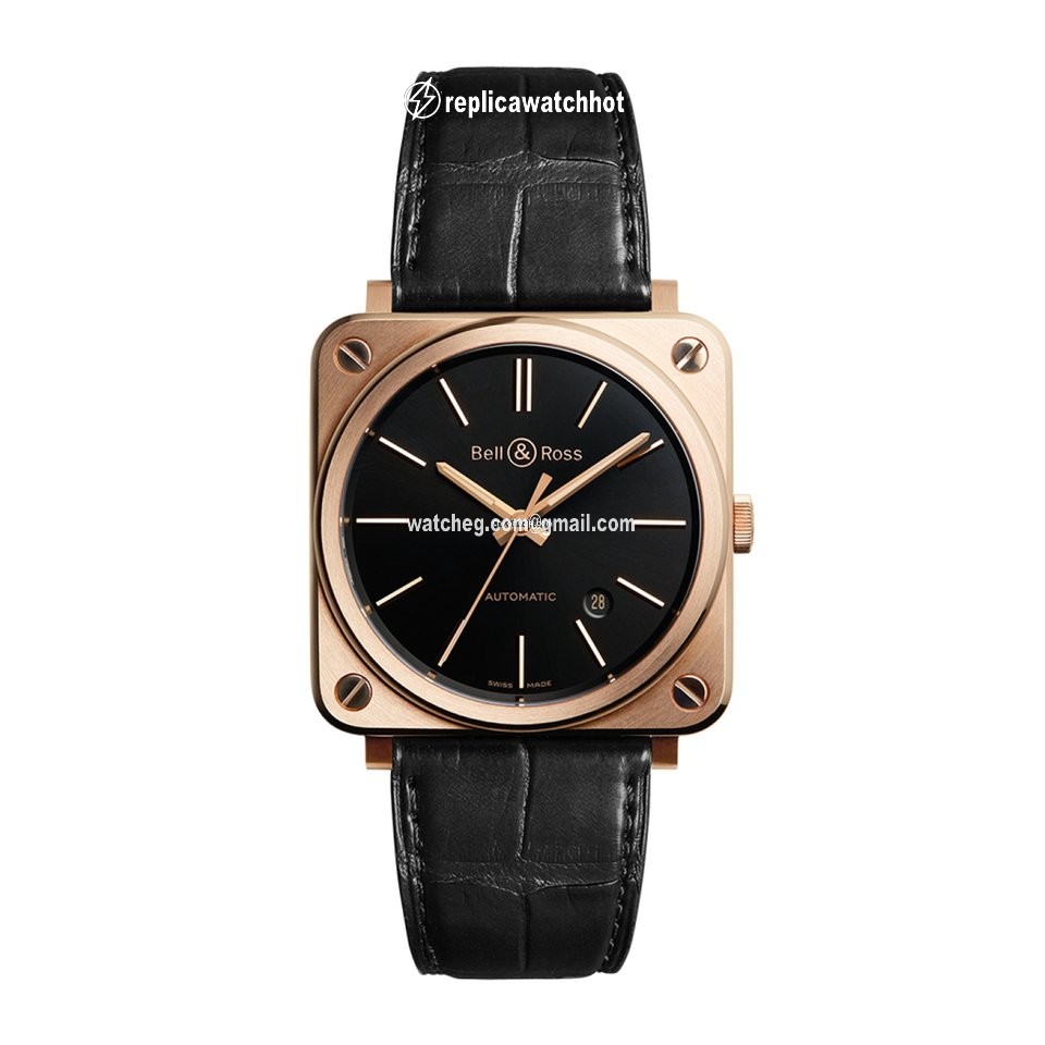 Bell & Ross BR S Mens watch Unisex Automatic Rose gold BRS92BLPG SCR
