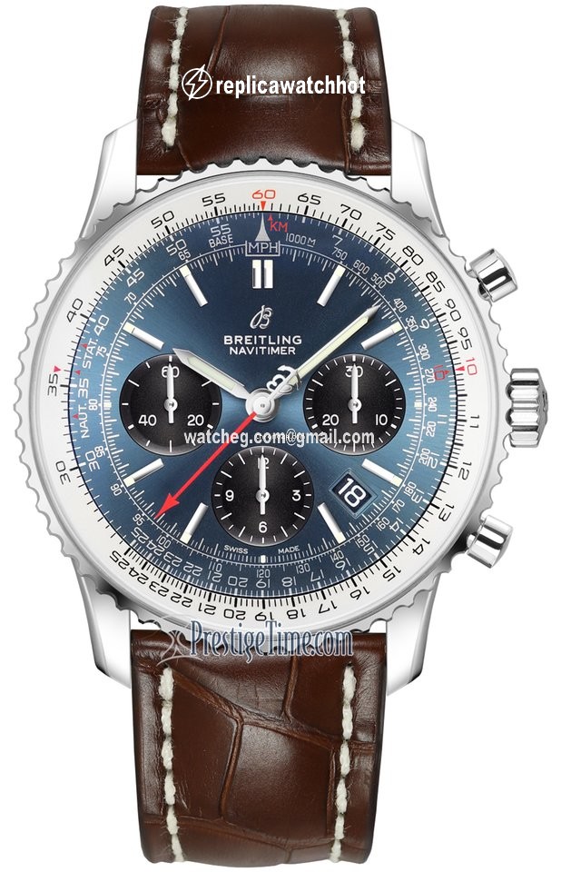 Breitling Navitimer 1 B01 Chronograph 43 Mens watch Unisex Automatic Steel ab0121211c1p4