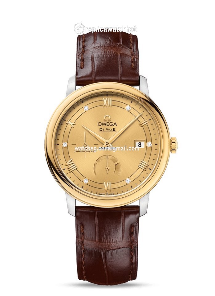 Omega De Ville Prestige Mens watch Unisex Automatic Gold Steel 424.23.40.21.58.001