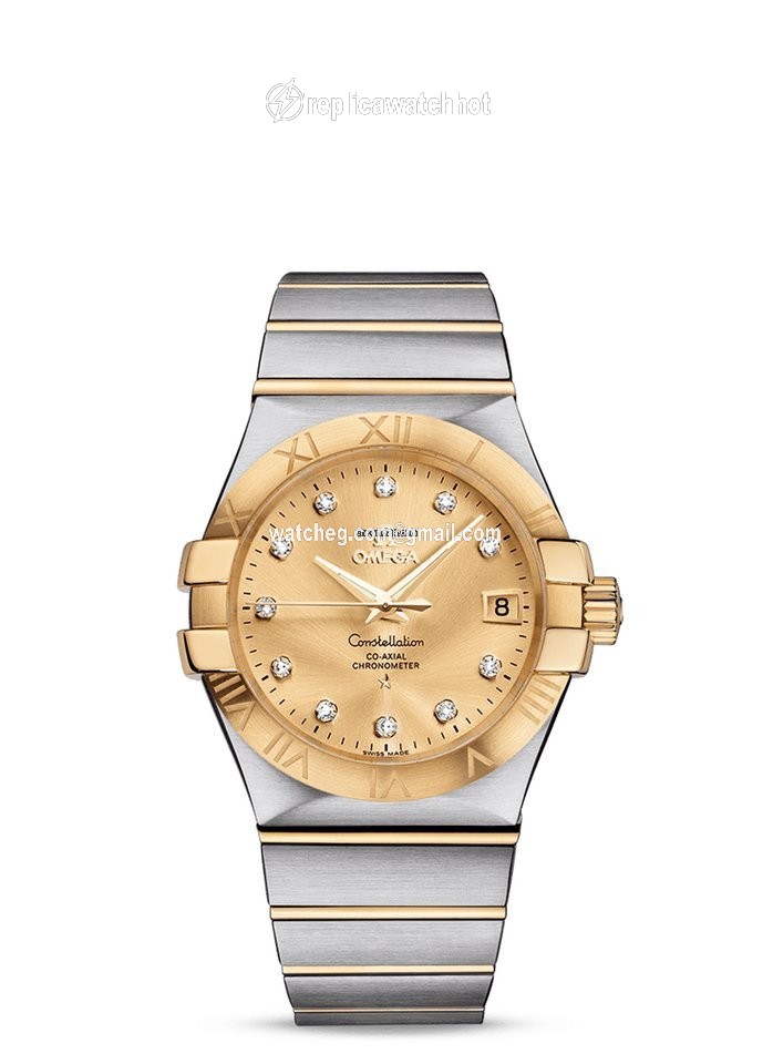 Omega Constellation Ladies Mens watch Unisex Automatic Gold Steel 123.20.35.20.58.001