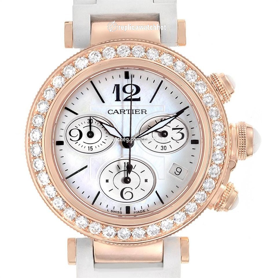Cartier Pasha Seatimer Womens watch Quartz Rose gold WJ130004