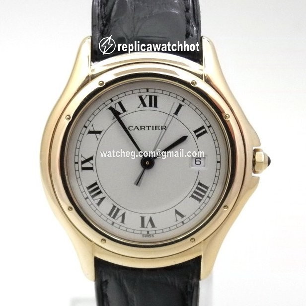 Cartier Cougar Mens watch Unisex Quartz Yellow gold 887920