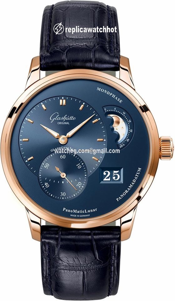 Glashtte Original PanoMaticLunar Mens watch Unisex Automatic Rose gold 1-90-02-11-35-30