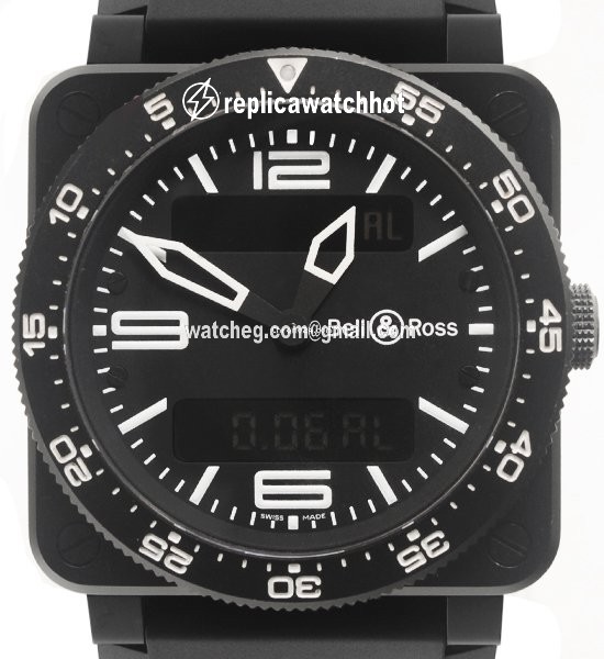 Bell & Ross BR 03 Mens watch Unisex Quartz Steel BR03-88-S