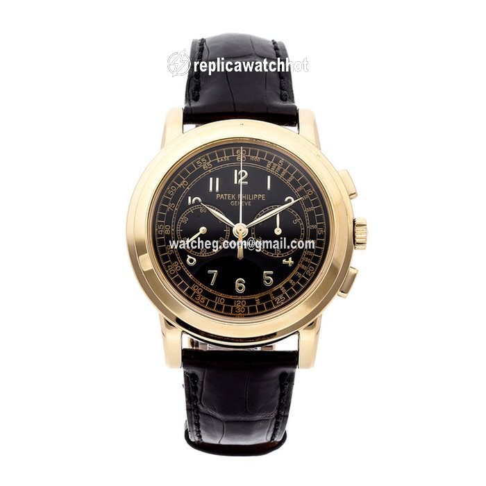 Patek Philippe Chronograph Mens watch Unisex Manual winding Yellow gold 5070 J