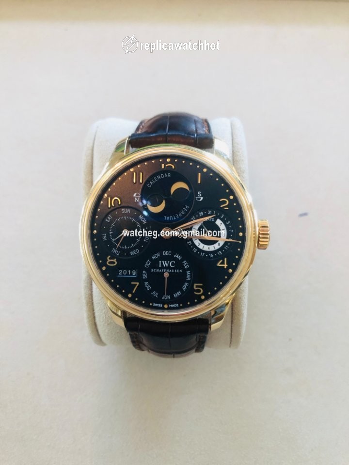 IWC Portuguese Perpetual Calendar Mens watch Unisex Automatic Rose gold IW5021