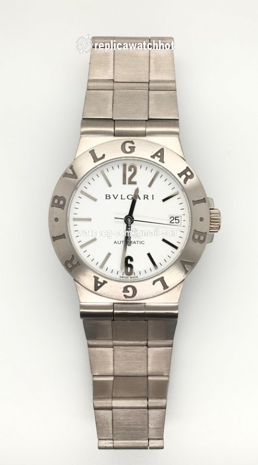 Bulgari Diagono Mens watch Unisex Automatic White gold LCW35G