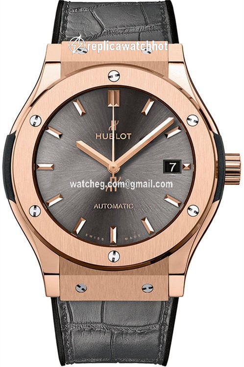Hublot Classic Fusion Racing Grey Womens watch Automatic Rose gold 581.OX.7081.LR