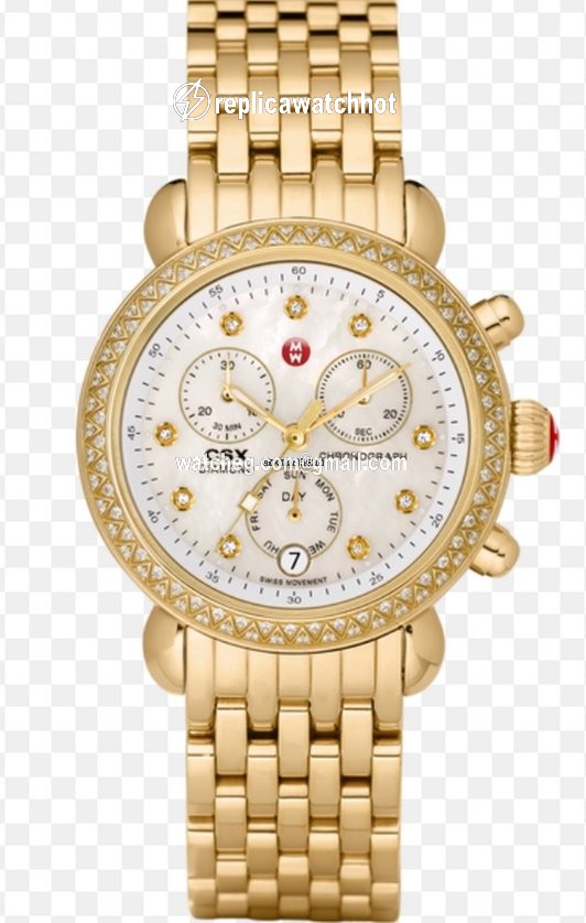 Michele CSX Womens watch Quartz Yellow gold MW03M01B0046