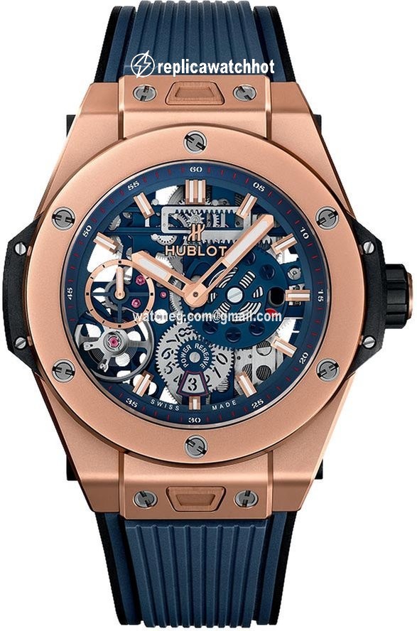 Hublot Big Bang Meca-10 Mens watch Unisex Manual winding Rose gold 414.OI.5123.RX King Gold Blue