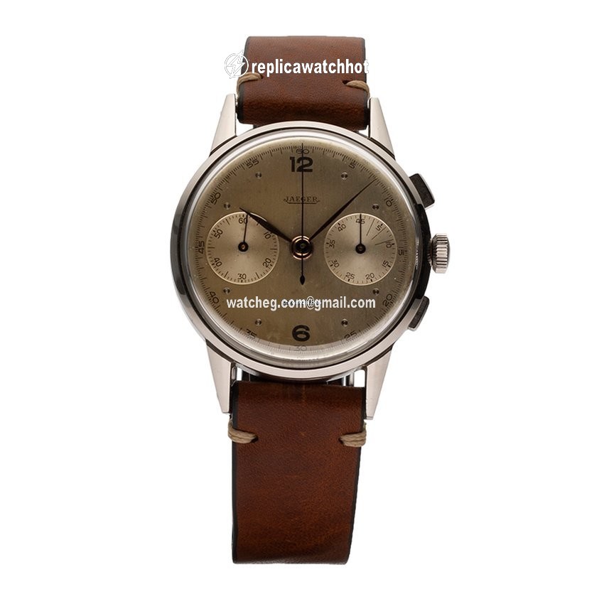 Jaeger-LeCoultre Mens watch Unisex Manual winding Steel Jaeger Le Coultre Chronograph Vintage Watch
