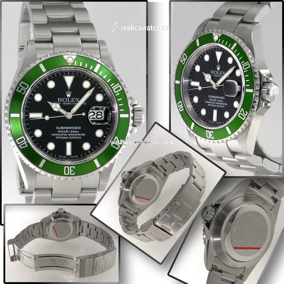 Rolex Submariner Date Mens watch Unisex Steel Automatic 16610LV Fat Four