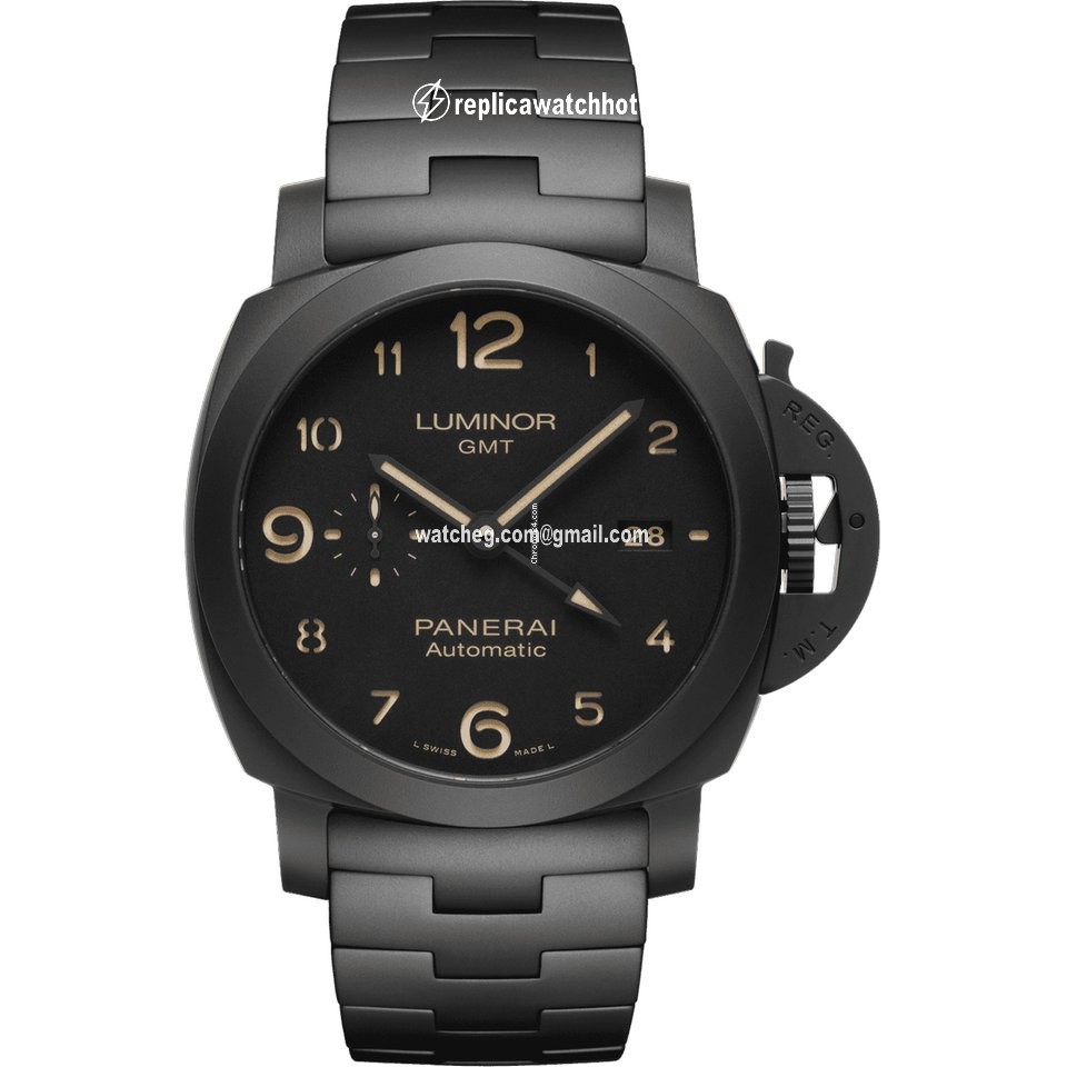 Panerai Luminor 1950 3 Days GMT Automatic Mens watch Unisex Automatic Ceramic PAM01438