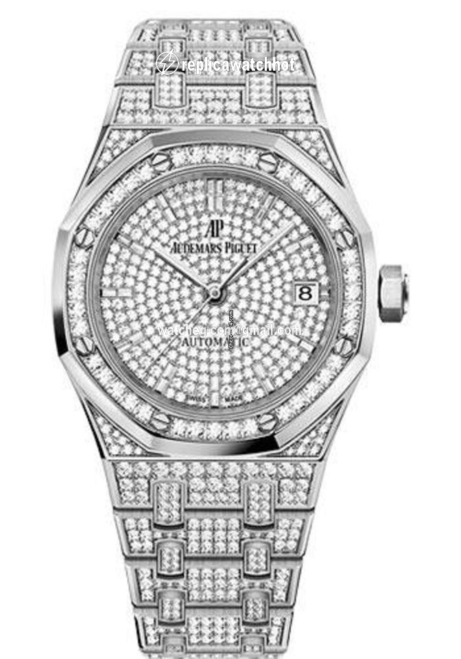 Audemars Piguet Royal Oak Lady Mens watch Unisex Automatic White gold 15452BC.ZZ.1258BC.01