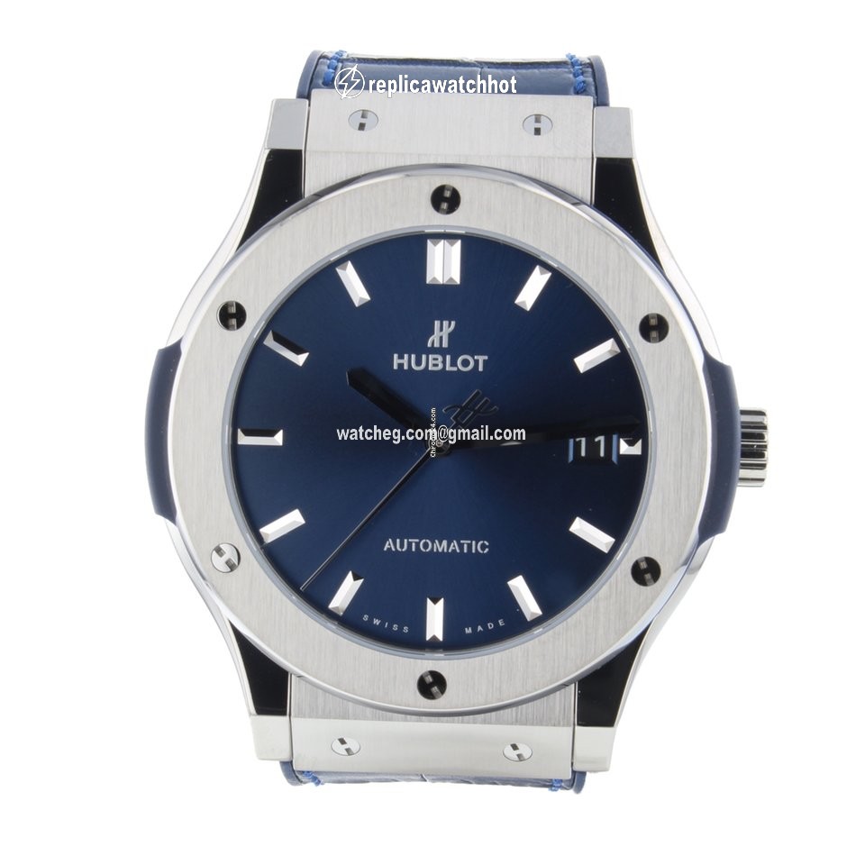 Hublot Classic Fusion Blue Mens watch Unisex Automatic Titanium 511NX7170LR