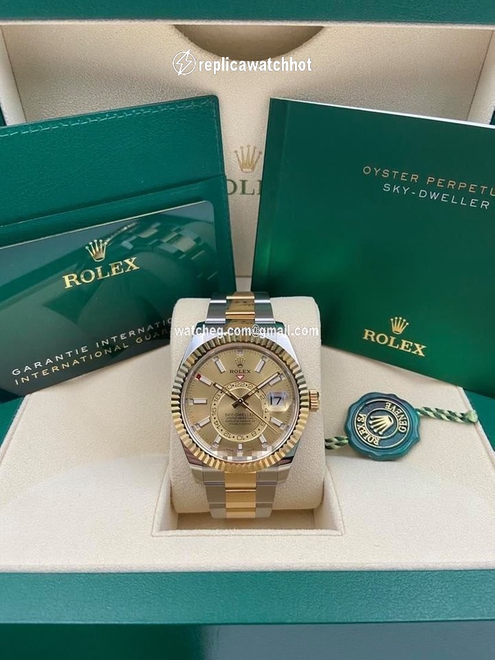 Rolex Sky-Dweller Mens watch Unisex Gold Steel Automatic 326933-0001