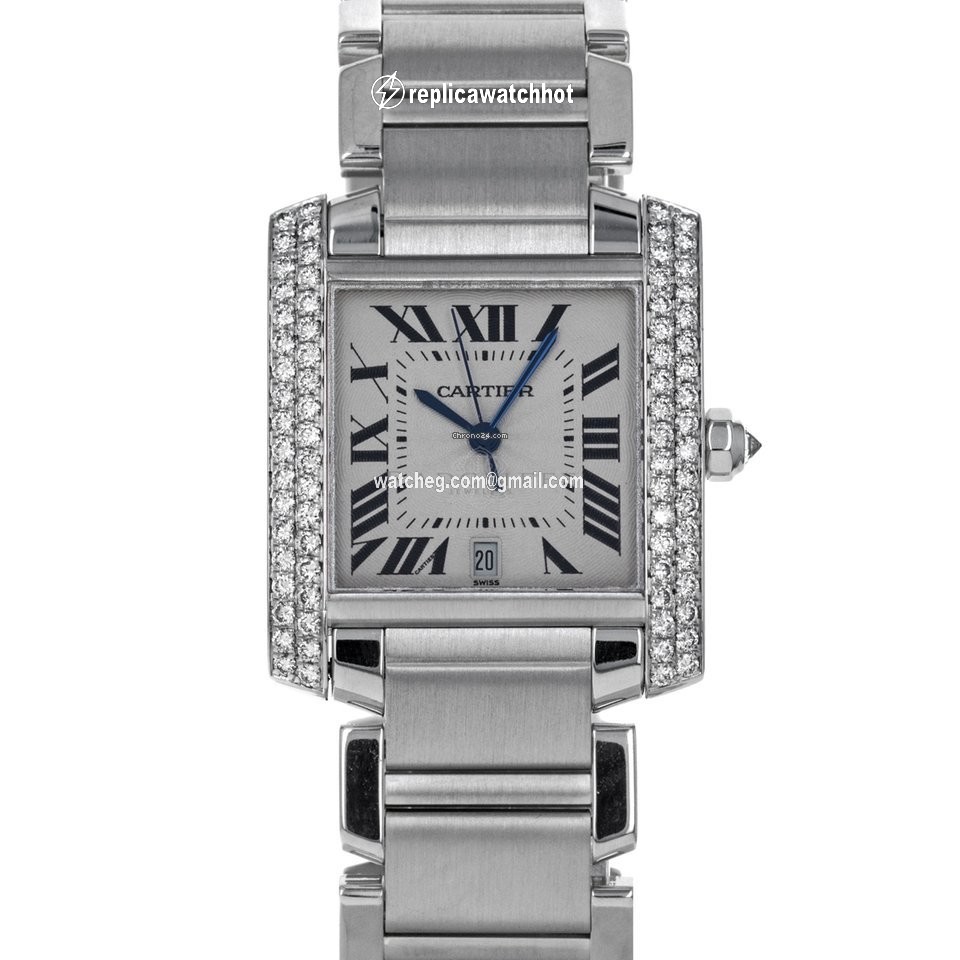 Cartier Tank Francaise Mens watch Unisex Automatic White gold 2366