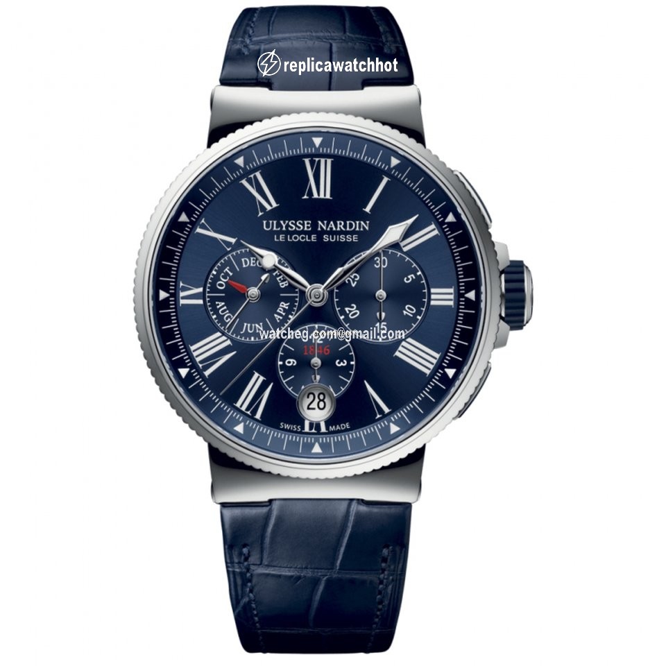 Ulysse Nardin Marine Chronograph Mens watch Unisex Automatic Steel 1533150 43