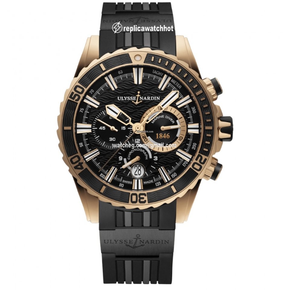 Ulysse Nardin Diver Chronograph Mens watch Unisex Automatic Rose gold 15021513C 92