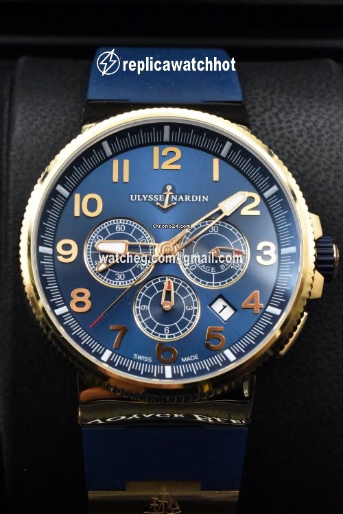 Ulysse Nardin Marine Chronograph Mens watch Unisex Automatic Rose gold 1506-150LE-3 63-VB