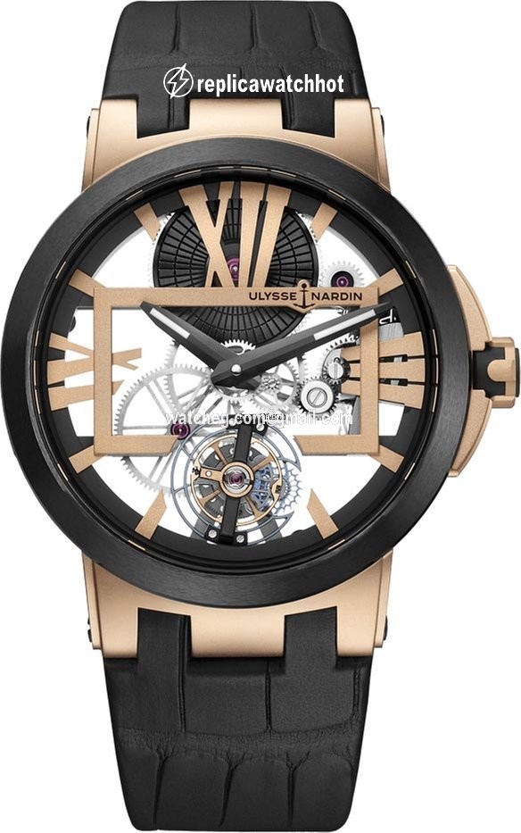 Ulysse Nardin Executive Skeleton Tourbillon Mens watch Unisex Manual winding Rose gold 1712-139