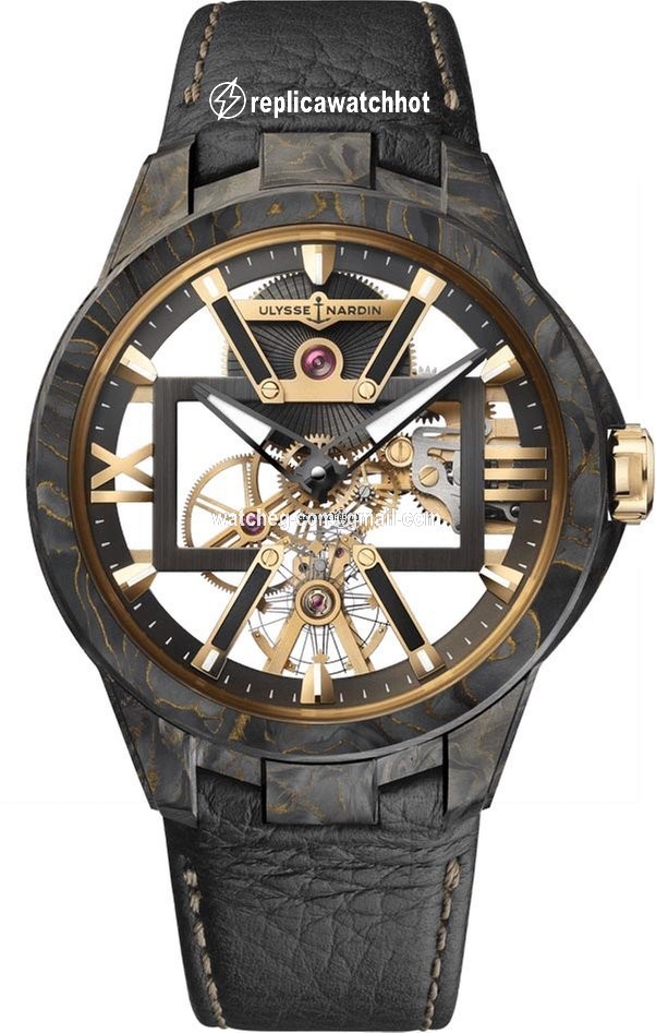 Ulysse Nardin Executive Mens watch Unisex Manual winding Carbon 3715-260 CARB Carbonium Gold