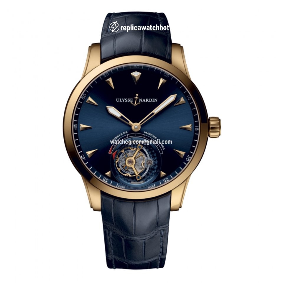 Ulysse Nardin Classic Ulysse Anchor Tourbillon Mens watch Unisex Manual winding Rose gold 1782133 93