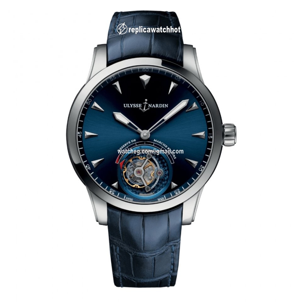 Ulysse Nardin Classic Ulysse Anchor Tourbillon Mens watch Unisex Manual winding White gold 1780133 93