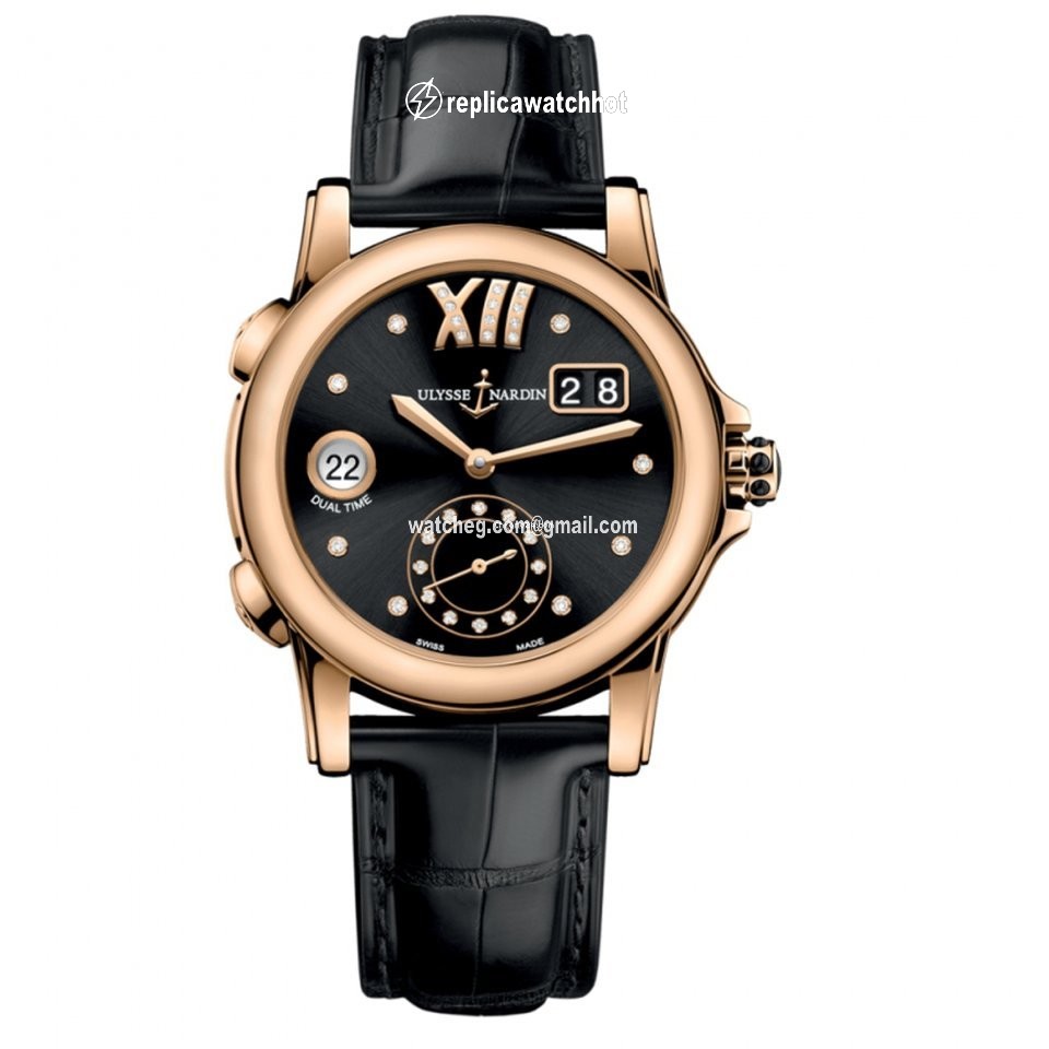 Ulysse Nardin Dual Time Womens watch Automatic Rose gold 3346222 3002