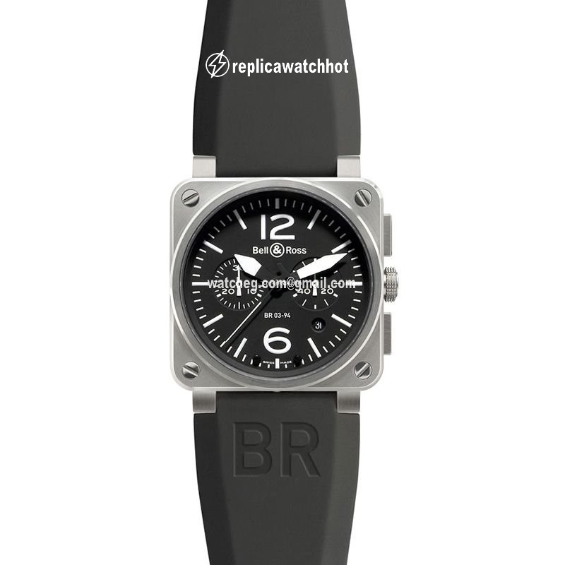 Bell & Ross BR 03-94 Chronographe Mens watch Unisex Automatic Steel BR0394-BL-ST