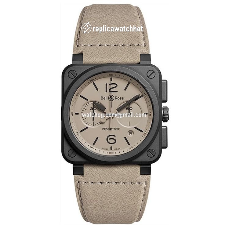 Bell & Ross BR 03-94 Chronographe Mens watch Unisex Automatic Ceramic BR0394-DESERT-CE