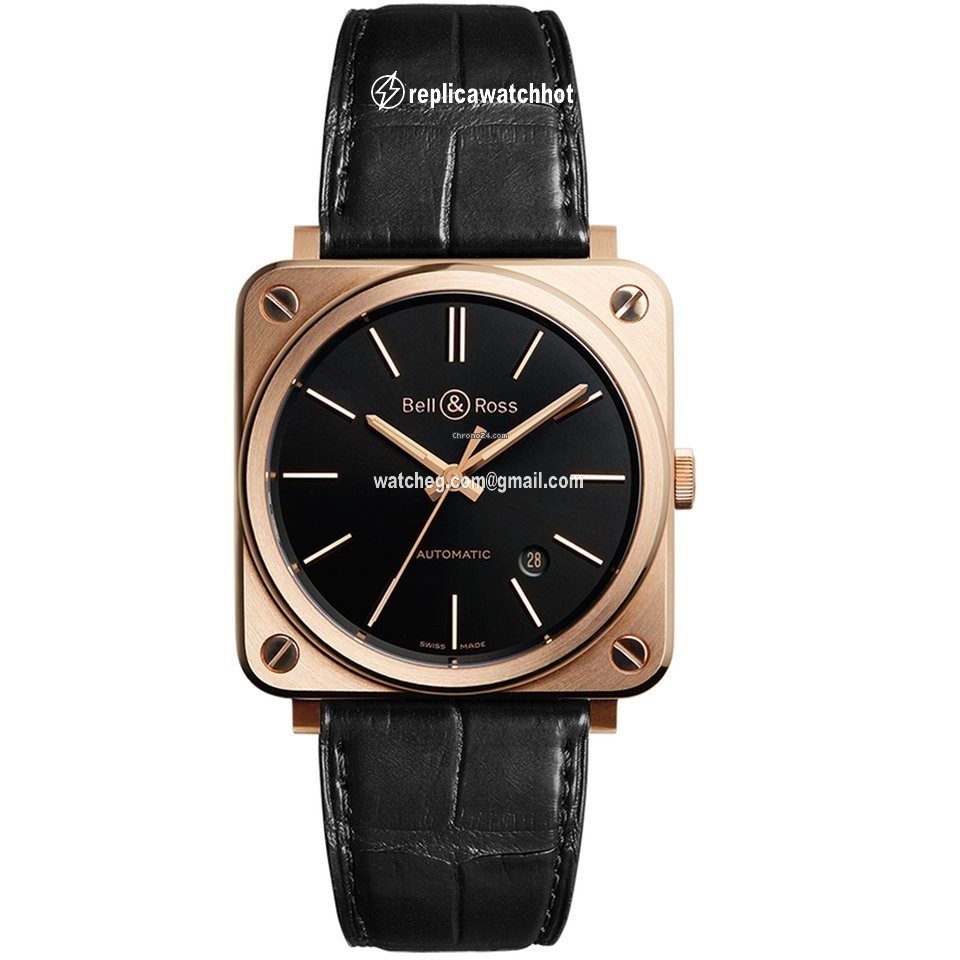 Bell & Ross BR S Mens watch Unisex Automatic Rose gold BRS92-BL-PG SCR