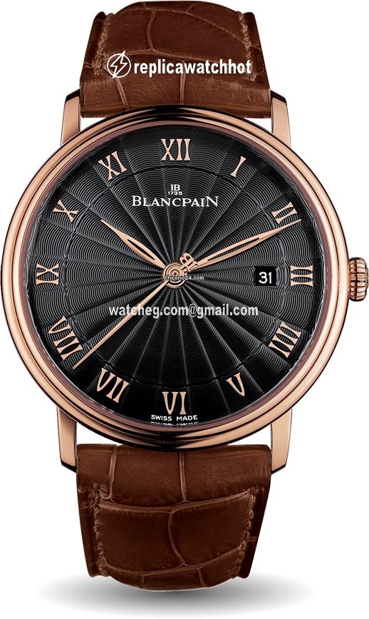 Blancpain Villeret Ultra-Slim Mens watch Unisex Automatic Rose gold 6651-3630-55B