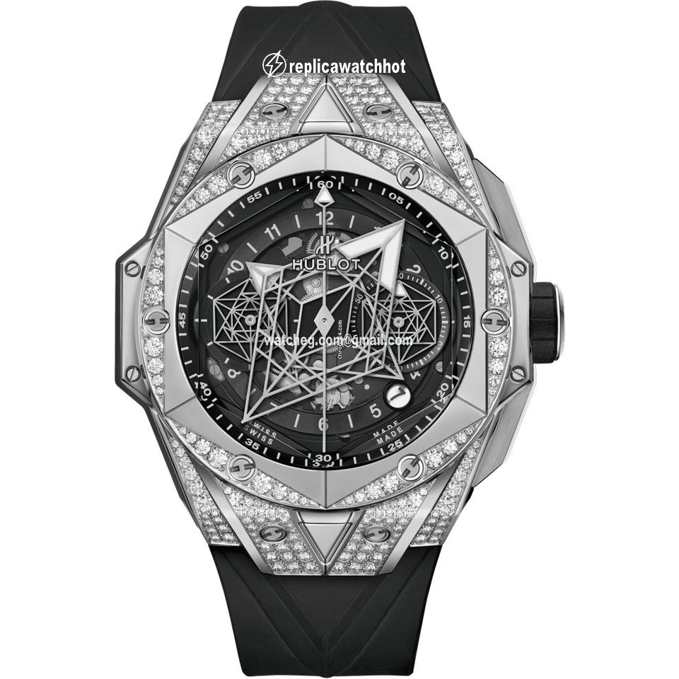 Hublot Big Bang Sang Bleu Mens watch Unisex Automatic Titanium 418.NX.1107.RX.1604.MXM20