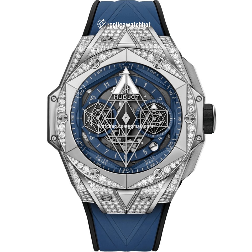 Hublot Big Bang Sang Bleu Mens watch Unisex Automatic Titanium 418.NX.5107.RX.1604.MXM20