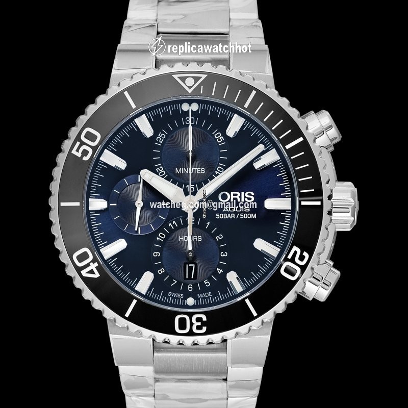 Oris Aquis Chronograph Mens watch Unisex Automatic Steel 01 774 7743 4155- 07 8 24 05