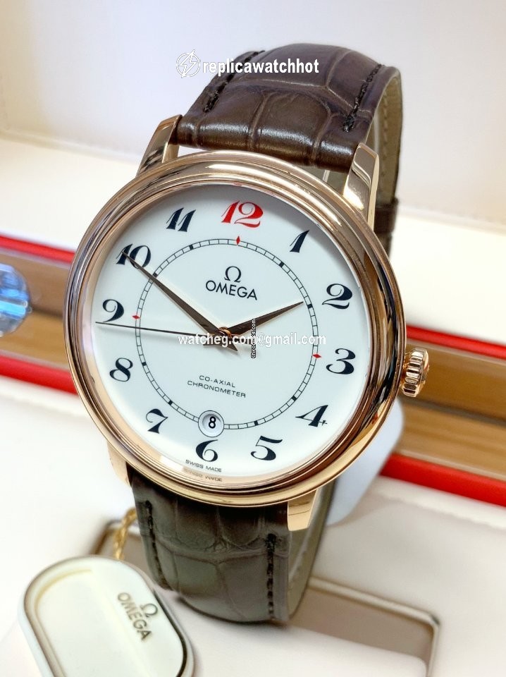 Omega De Ville Prestige Mens watch Unisex Automatic Red gold 424.53.40.20.04.004