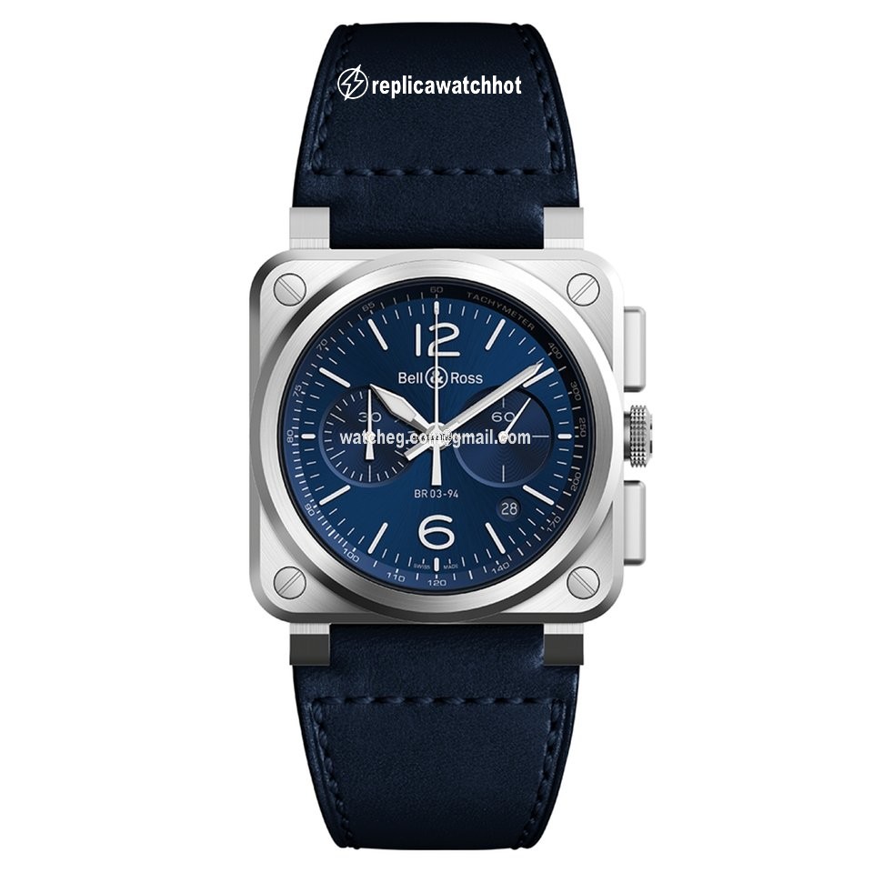 Bell & Ross BR 03-94 Chronographe Mens watch Unisex Automatic Steel BR0394BLUST SCA